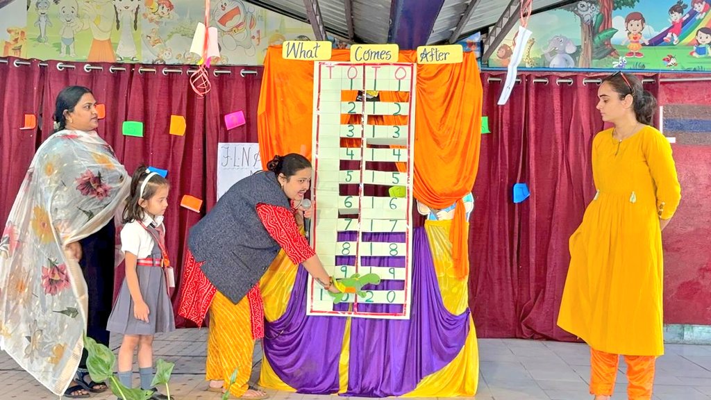 MeerutRam's tweet photo. Maths FLN Activity on “What Comes After” was conducted at Rām Army Primary School.
With a stage presentation using Motu-Patlu, charts &amp; a puppet show, students enjoyed and understood the concept well. A joyful learning experience! https://t.co/CrN3leo1cl