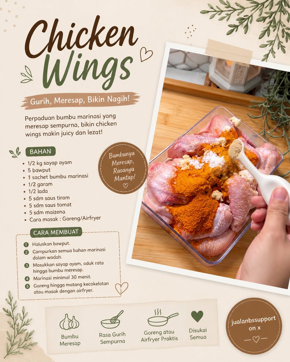 CAPEK MASAK TIAP HARI TAPI TETEP PENGEN MAKAN ALA RESTO?! 😭
Tenang… rahasianya bukan masak tiap hari, tapi 1 jam aja di weekend 👀✨

Sekali prep → stok lauk seminggu aman
Tinggal goreng/oseng → langsung jadi enak 🔥

Save ya, aku spill resep dibawah👇🏻