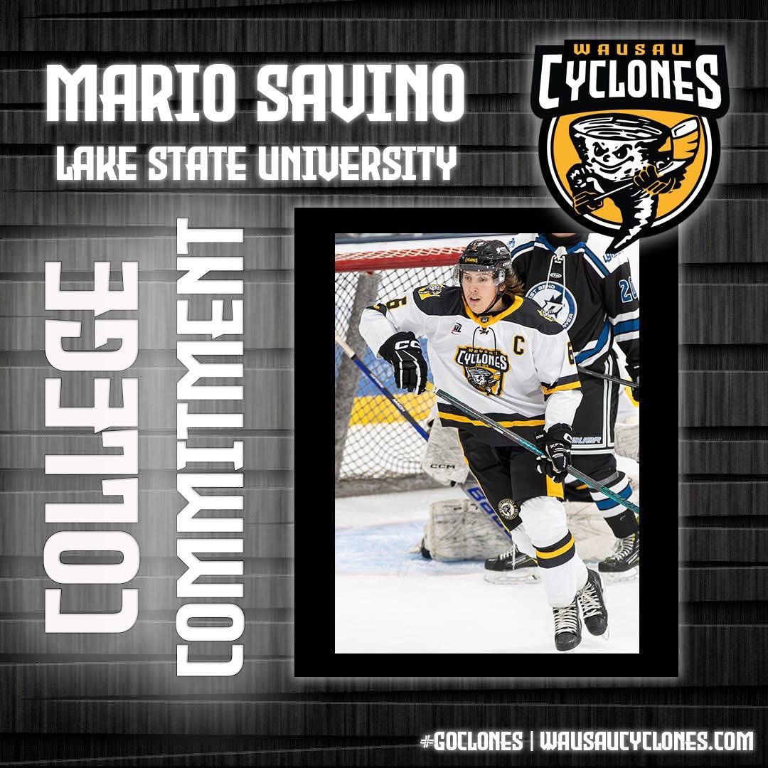 WausauCyclones's tweet photo. NEWS | Cyclones defenseman Mario Savino makes his college commitment! #GoClones | #collegeclones

📰: https://t.co/dN9ryiKWxk https://t.co/NEpHh8xbuz