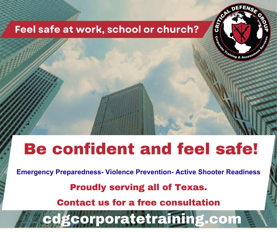CDGFirearms's tweet photo. In today's world, safety is a necessity, not an option. Many schools churches and businesses are unsure if their people are truly prepared.

CDG Corporate Training Services can help you solve that problem.

We offer specialized corporate training and onsite assessments to actively educate your personnel. Our service doesn't just check a box; it gives your staff, volunteers, and employees the knowledge and confidence they need to feel safe every single day.

Email me personally at Mac@criticaldefensegroup.com to help you get started and get your free consultation or click the link to know more.

https://t.co/Se2DnOQj0N