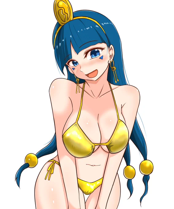 GWに間に合った。 ここ最近馴子ちゃんばかり描いてる気がするけど、金ビキニが似合うのパッと思いついたの馴子ちゃんしかいなかった。 女苑とか太子様もありだったなとも思わなくもないけど。