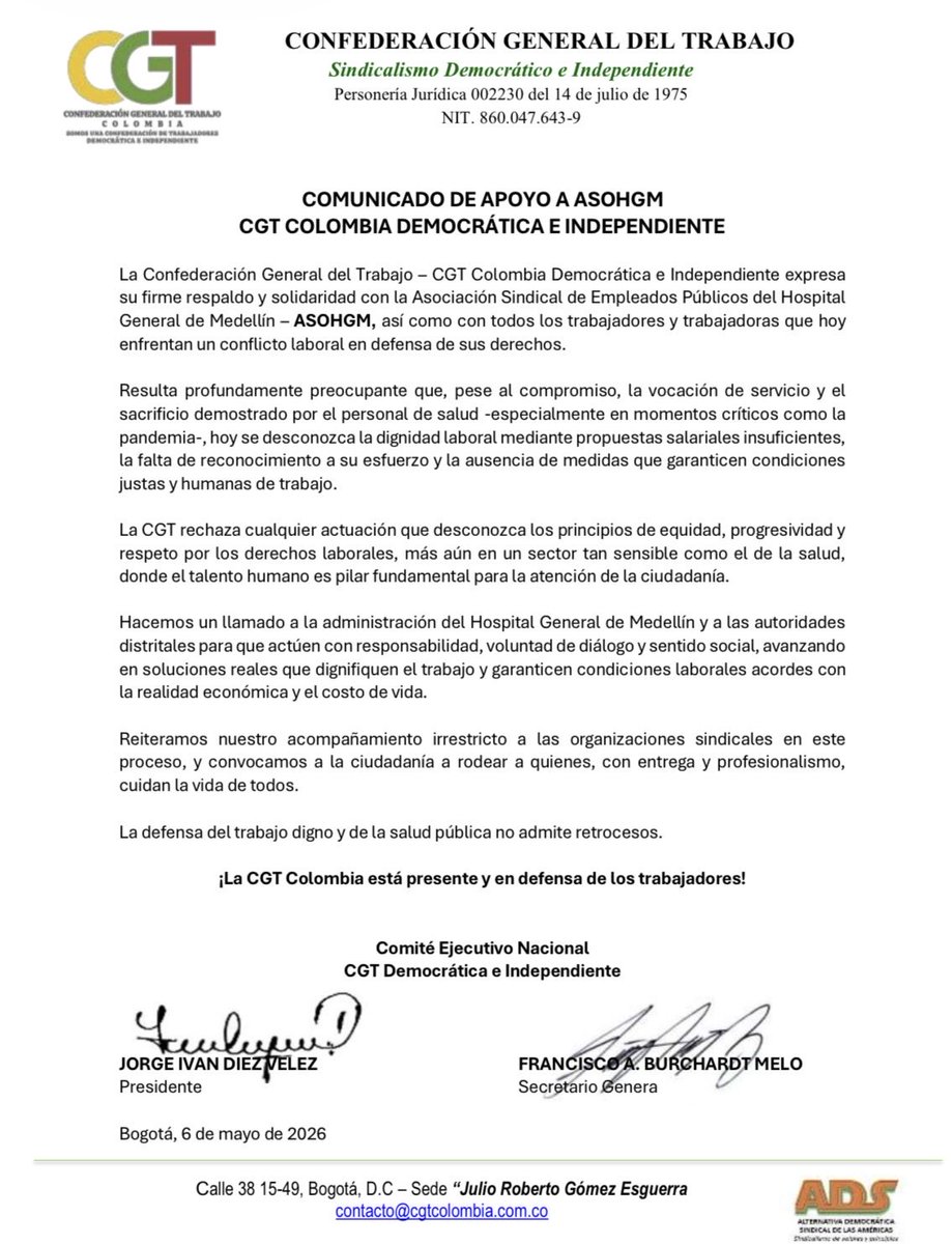 Sindicato Asohgm tweet media
