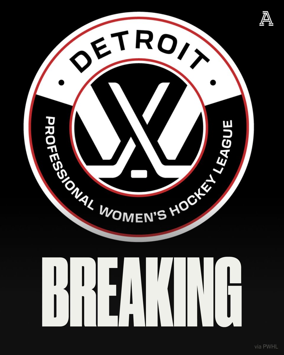TheAthletic's tweet photo. NEWS: The Professional Women's Hockey League is welcoming Detroit as its ninth team, debuting in the 2026–27 season, it announced. https://t.co/q2PYZAmzdC