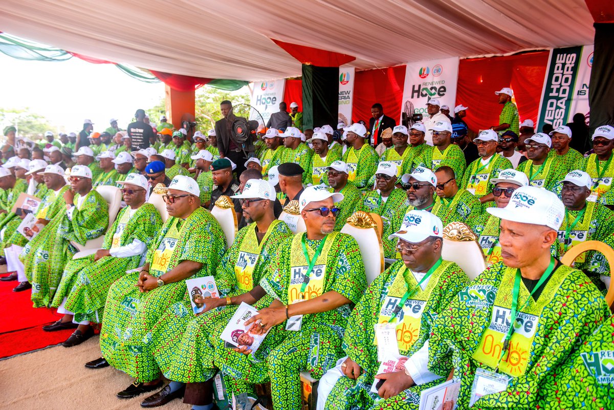 OlayideOAdelami's tweet photo. Yesterday, I was honoured to be present at the formal inauguration of the Renewed Hope Ambassadors in Akure, where Governor @LuckyAiyedatiwa unveiled a structured, statewide mobilisation platform to drive coordinated grassroots engagement ahead of the 2027 general elections. 

The initiative reflects a clear transition from vision to organised action, positioning ambassadors across all local government areas as frontline communicators of the Renewed Hope Agenda of @officialABAT, with its focus on reform, continuity and sustainable development.

The event also reinforced the strong alignment between federal and state leadership in advancing policies that are already yielding tangible results across critical sectors.

As we continue to deepen engagement at the grassroots, the emphasis remains on disciplined organisation, credible communication and inclusive participation, all geared towards consolidating progress and securing a stronger future for our people by ensuring that Mr President stays in office beyond 2027.