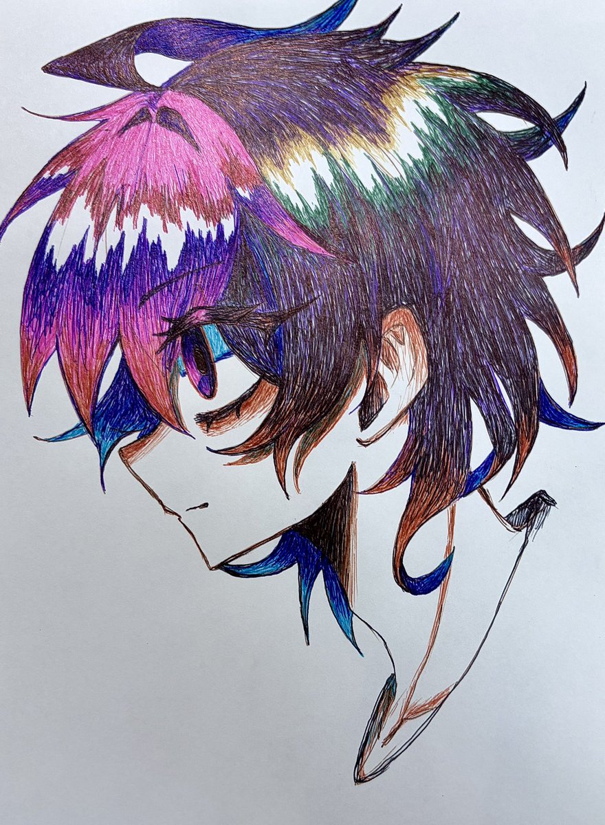 Kukyo810's tweet photo. 10色ボールペン一発描き
#シクスフォト https://t.co/4bmEGkSS0q
