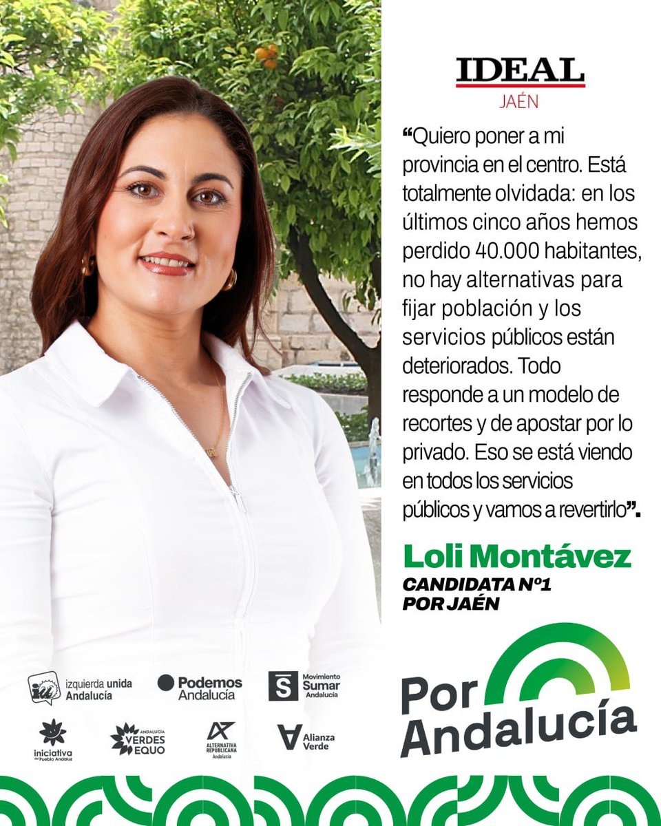 🗞️<a href="/MontavezDo63769/">Loli Montavez Sánchez</a> lo tiene muy claro: “Quiero poner a mi provincia en el centro”.

📰⬇️Lee la entrevista completa con <a href="/ideal_jaen/">ideal_jaen</a>  

ideal.es/jaen/jaen/mosc…