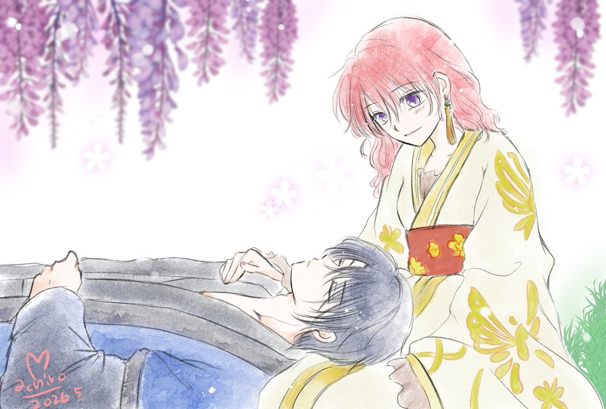 ひざまくら💕💤
#暁のヨナ