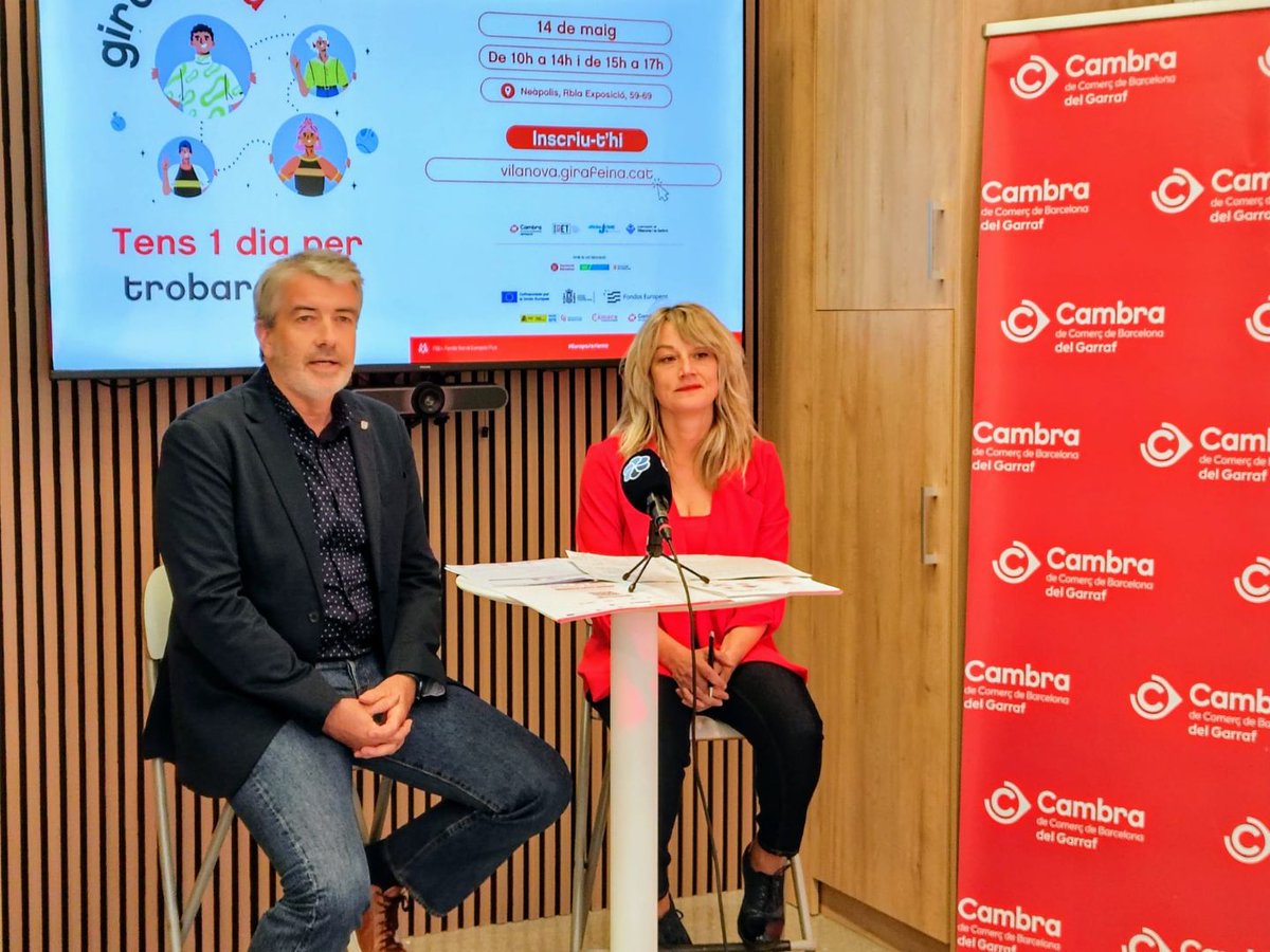 ajuntamentvng's tweet photo. 💼 La #Girafeina torna a Vilanova i la Geltrú amb més de 350 ofertes de feina!

📍 Neàpolis
📅 14 de maig
🕙 Matí i tarda
26 empreses faran entrevistes laborals ràpides i hi haurà espais d’orientació, xerrades i tastets d’oficis.
És gratuït. Inscriu-te! https://t.co/95M98y3ni1 https://t.co/NgRHzqFrwz