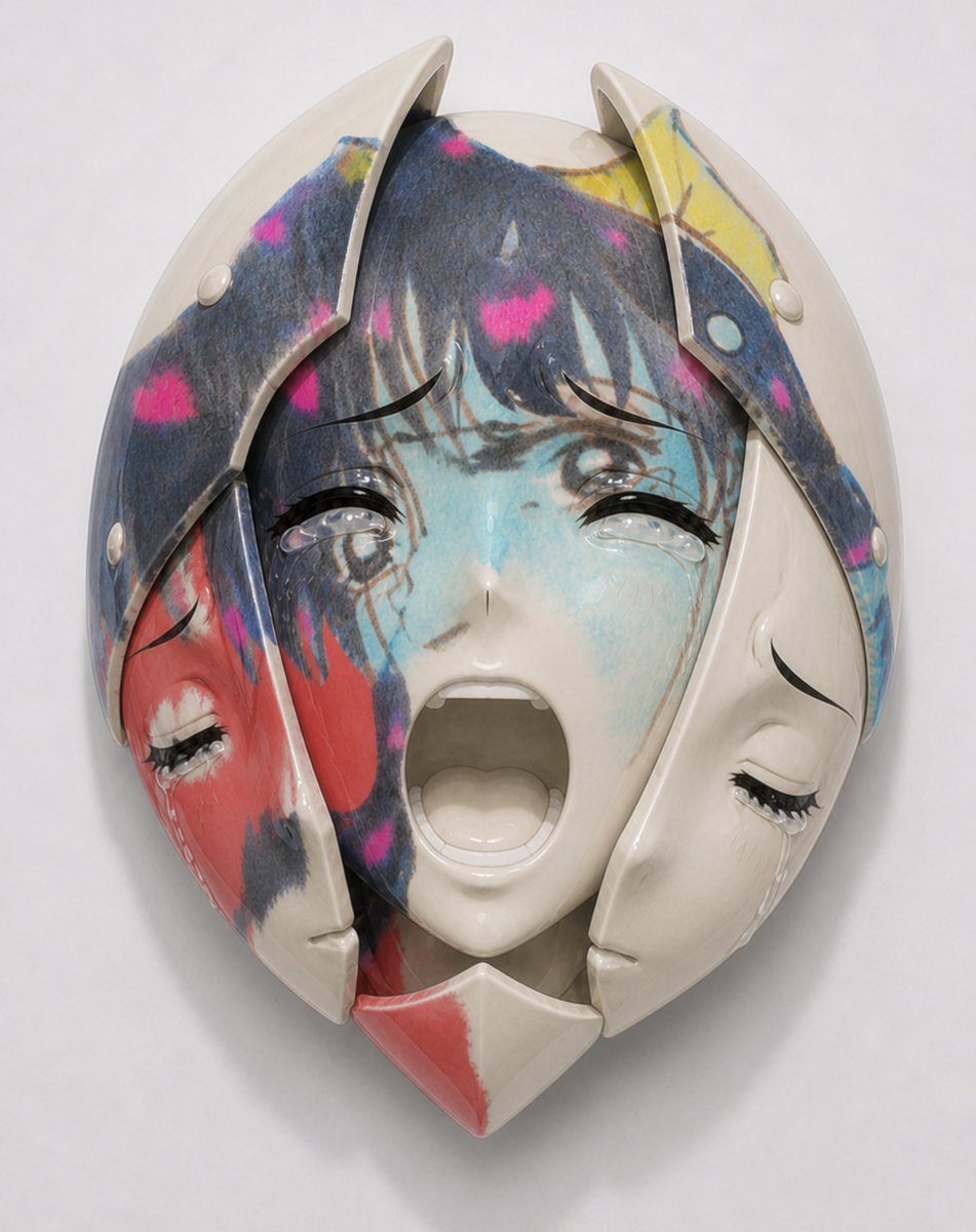 gucci4mycat's tweet photo. Each mask has been fused with one of my irl paintings https://t.co/l41GEjTspk