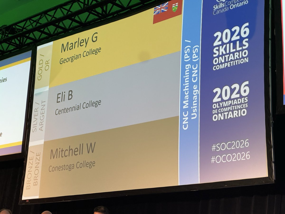 dweatherhead1's tweet photo. Back at the medals @CentennialEDU   Congrats to Eli with a silver medal in CNC Machining!!!  Way to go #soc2026 https://t.co/SkNa1kwINl