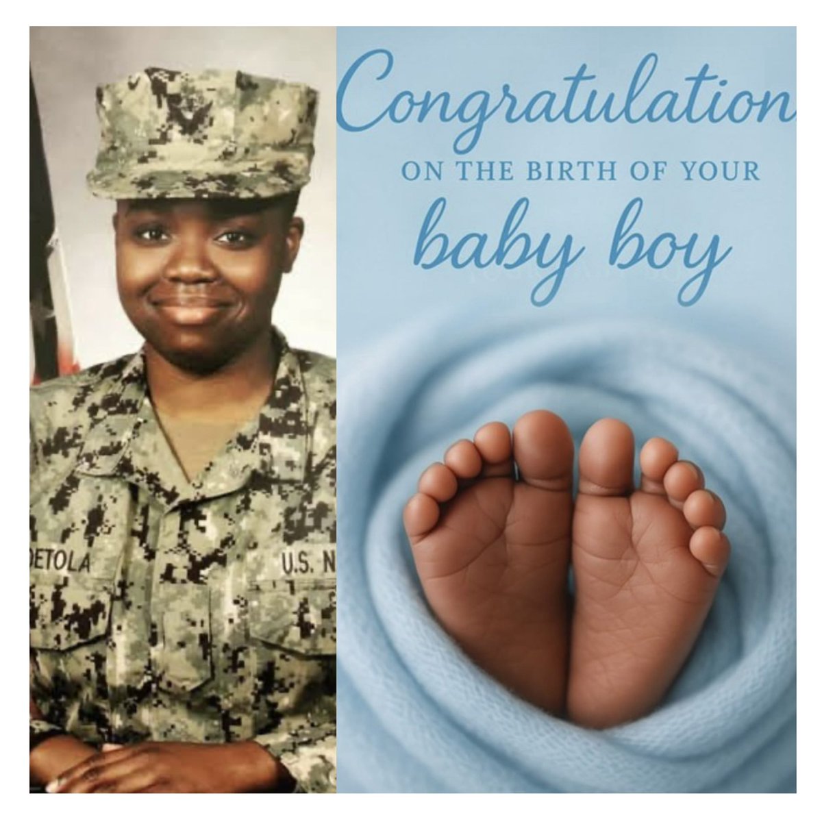 Congratulations To Me, My Darling daughter Opeyemi Ololade, A proud American Navy servicewoman, gave birth to a baby boy yesterday in America. Another soldier joins my family! Alhamdulilahi 
So proud of you, my daughter 💙🇺🇸👶🏽