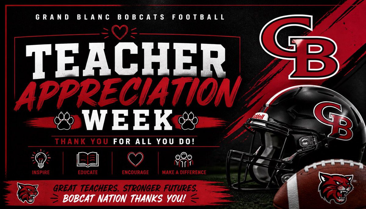 GrandBlancFB's tweet photo. THAK YOU GB TEACHERS! You are LOVED! https://t.co/j9w5iRdM4y