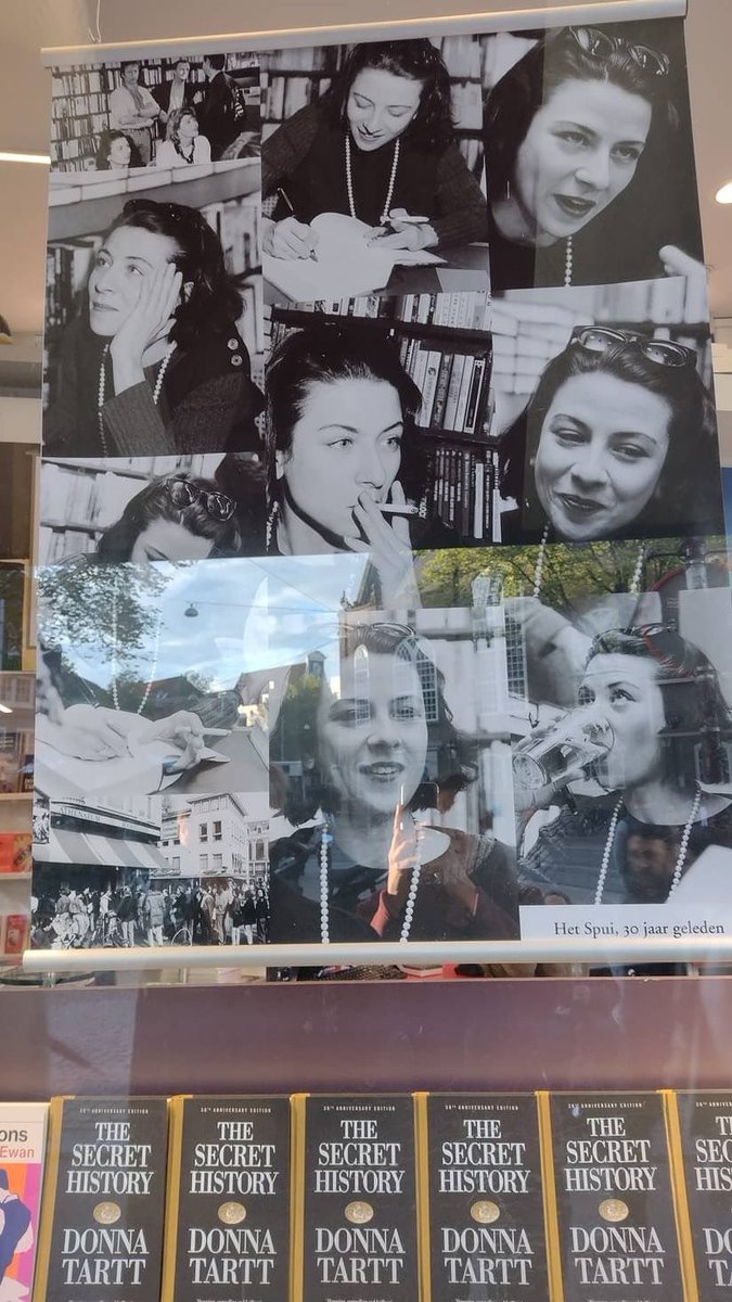tarttarchive's tweet photo. Assorted photos of Donna Tartt from a 1992/1993 singing of ‘The Secret History’ in Amsterdam, reprinted for the books’ 30th anniversary https://t.co/KpdgYfEm1K
