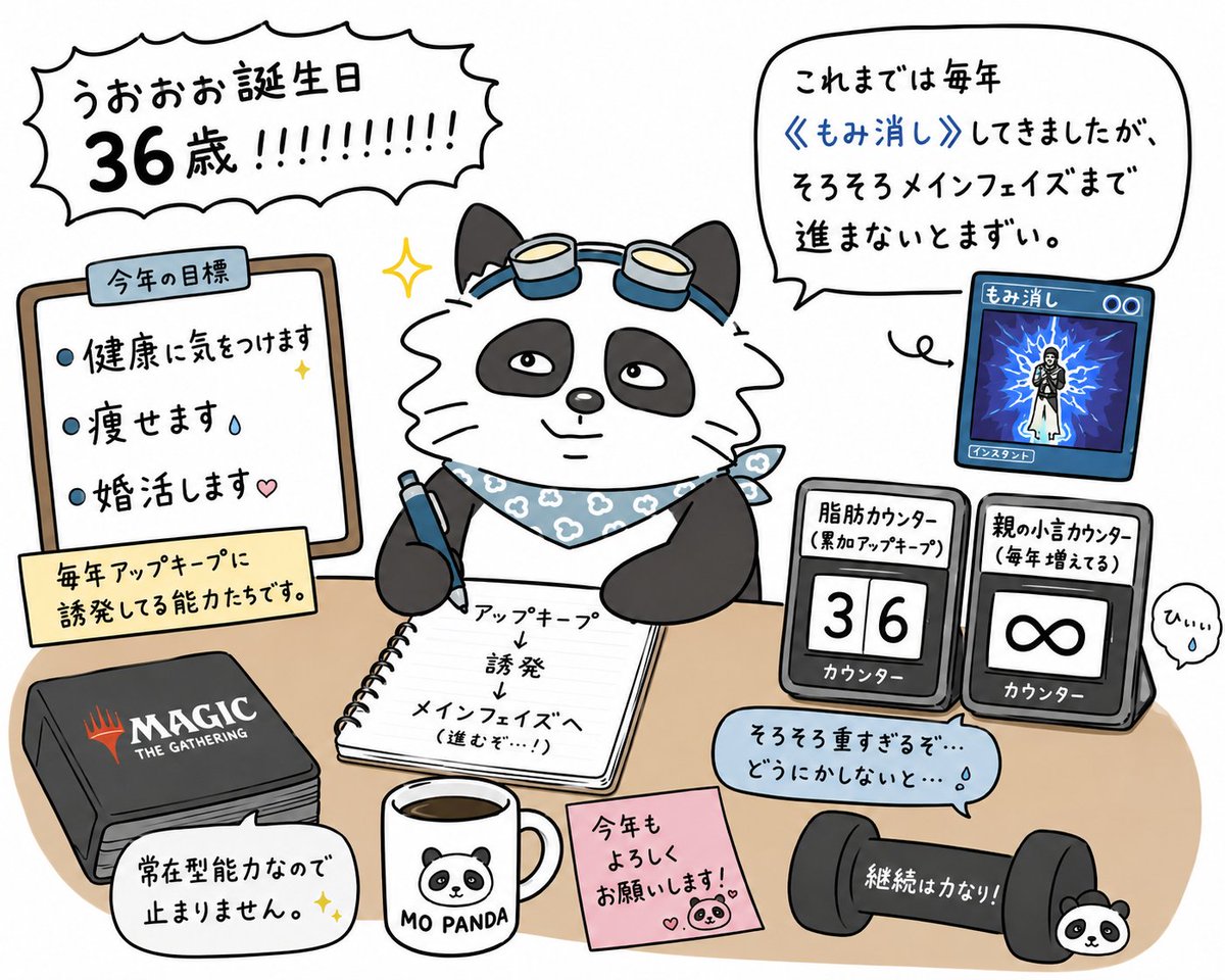 うおおお誕生日36歳！！！！！！！！ 「健康に気をつけます」 「痩せ