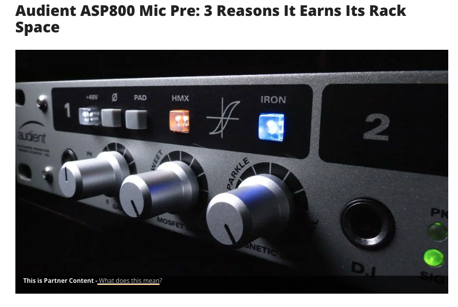 TomoyaJuku's tweet photo. これ。
・Audient ASP800 Mic Pre
3 Reasons It Earns Its Rack Space
→ https://t.co/GnEqdNZUFt
随分前に弊社で導入したのはいいのだけど、
全然、出番がないんだよなぁー、、、w
#Audient
#ASP800 https://t.co/GMcbAAEOhb