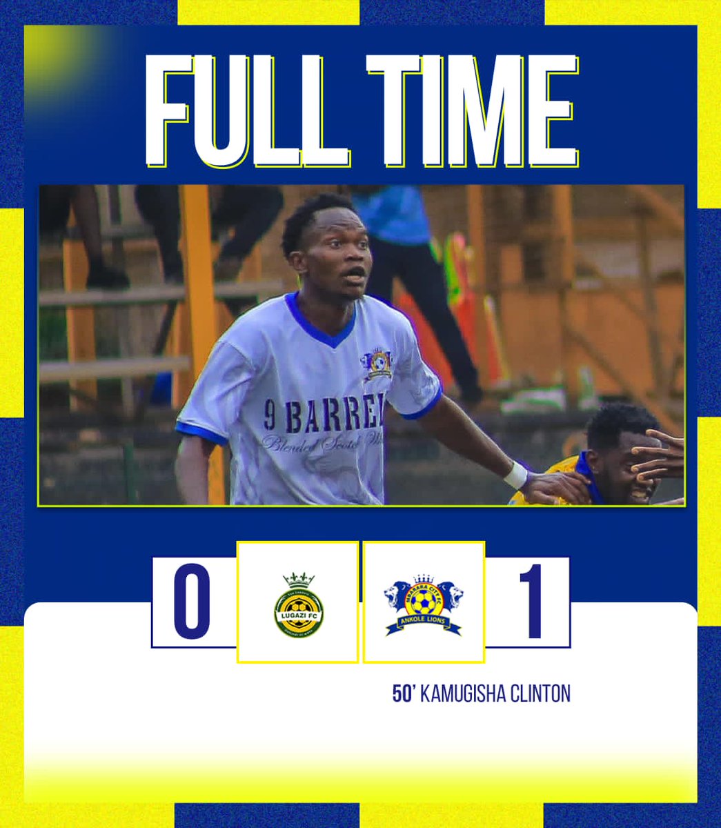 TeamMbararaCity's tweet photo. 𝗙𝗨𝗟𝗟 𝗧𝗜𝗠𝗘

➕ 3️⃣ Job done thanks to Clinton’s winner! ✅

𝗟𝘂𝗴𝗮𝘇𝗶 𝗙𝗖 𝟬-𝟭 𝗠𝗯𝗮𝗿𝗮𝗿𝗮 𝗖𝗶𝘁𝘆 https://t.co/QzA70KlWkn