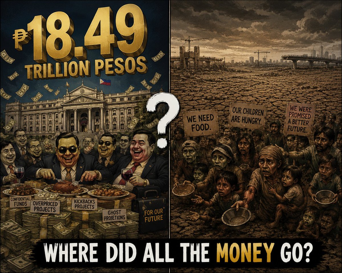 Debt Summary (June 2022 – May 2026)

Starting Debt (June 2022): ₱12.79 trillion

Current Total Debt (as of May 2026): ₱18.49 trillion

Total Additional Debt under Marcos Jr.:

🚩 ₱5.70 trillion 🚩

Where did the money go??