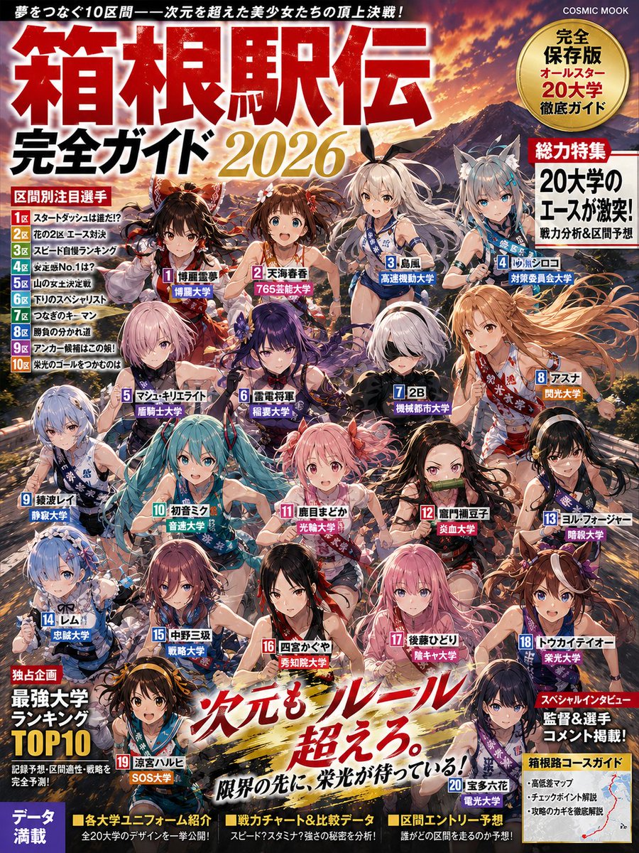 Anime Hakone Ekiden Magazine Cover