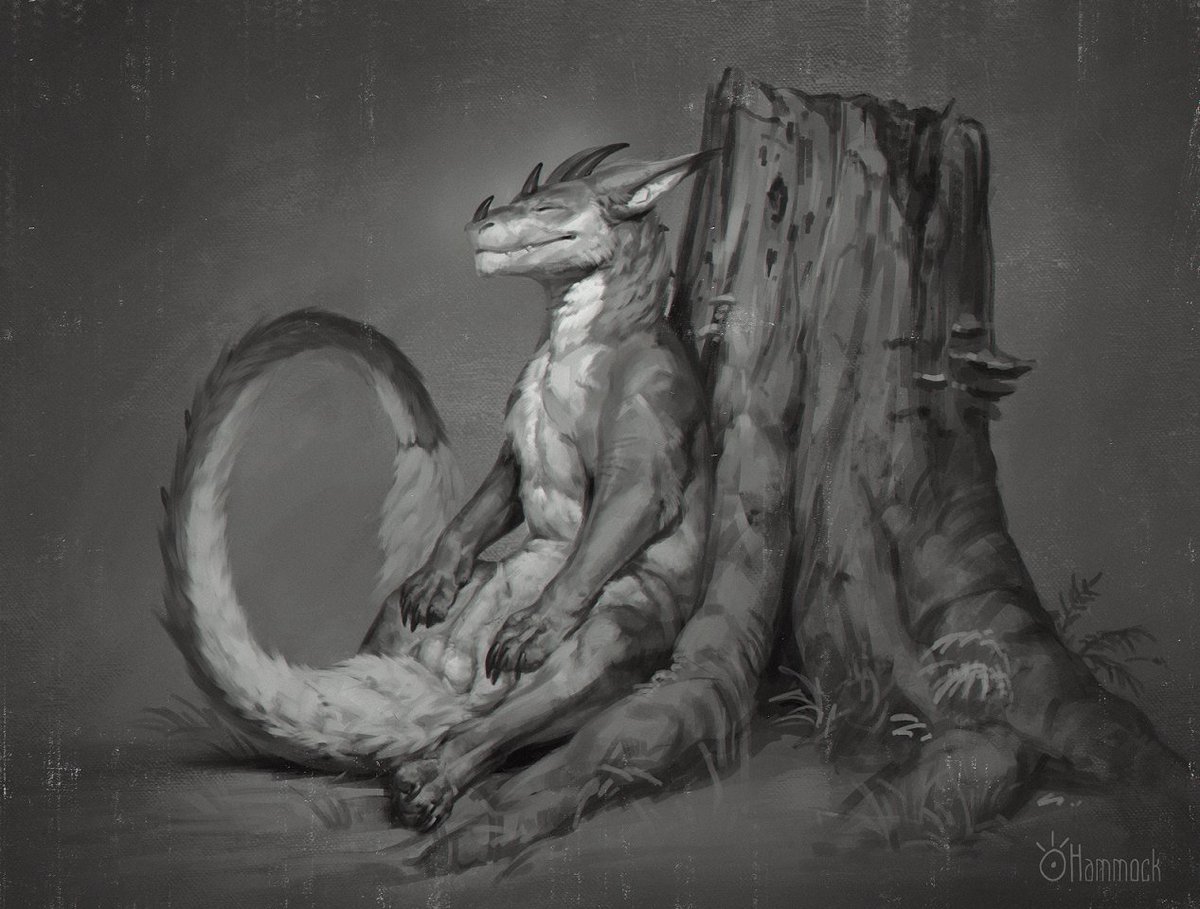B&amp;W commission for Okifur (FA)