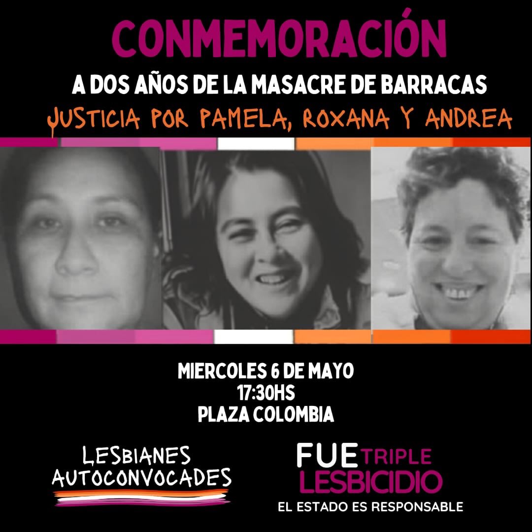 Organizaciones LGBT+, movimientos sociales y personas autoconvocadas que siguen el caso desde el principio y acompañan a Sofía en el proceso llaman a movilizar:
▪️hoy miércoles 6 de mayo a las 17.30 hs a Plaza Colombia, Barracas.
▪️el 18 de mayo a Tribunales para el juicio oral.