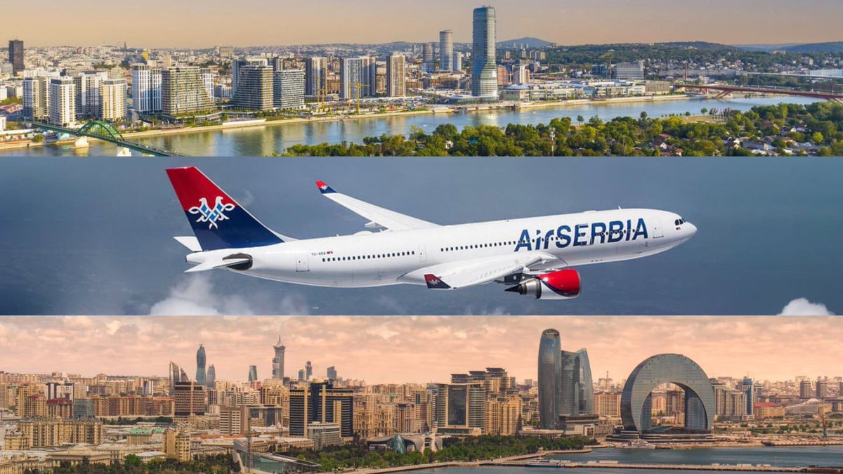 ✈️🇷🇸🇦🇿 During his visit to Baku, president of Serbia @avucic stated  that the first flights recorded over 90% occupancy, while more than 80% of tickets have already been booked in advance.

The new connection is expected to further strengthen tourism, business ties, and economic