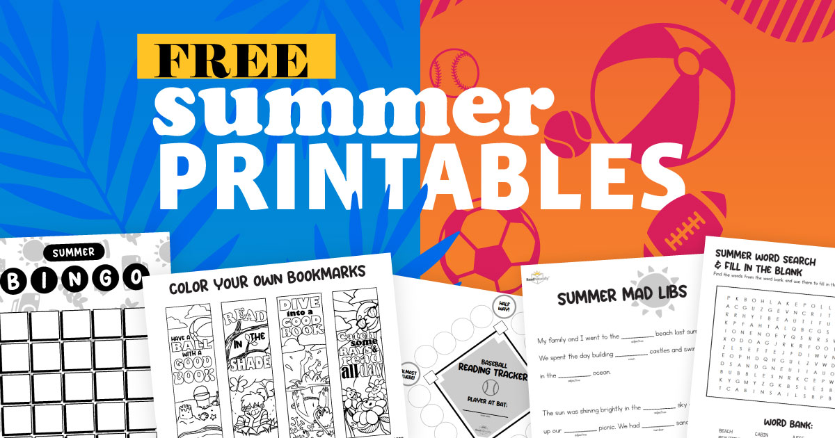 ReadNaturally's tweet photo. Our FREE summer literacy resources keep students reading, writing, and building skills at home. Check out this packet, which includes color-your-own bookmarks, reading trackers, word games, Bingo, Mad Libs, and more! 
Get them here: https://t.co/NfNCcYsf6V https://t.co/476zxBVA5k