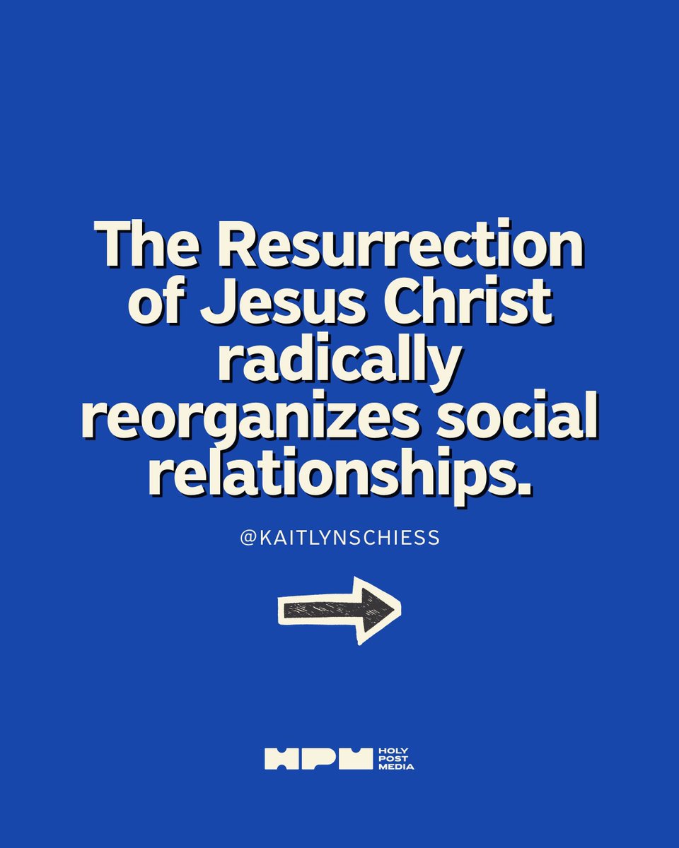HolyPost_Media's tweet photo. Believing in the Resurrection of Jesus draws us into a new family - one that leaves no room for nationalism, tribalism, scarcity, or self-interest. @kaitlynschiess (🎙️Holy Post 655) https://t.co/HuHr6y5Hkj