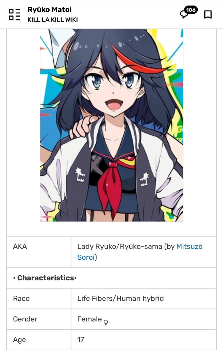 DreamGuardian's tweet photo. https://t.co/CktsXpEAFo

Don’t mean to be that guy but uuuhh—

Ryuko is a minor. Can’t fuck with that. https://t.co/5PaNPfaPn4