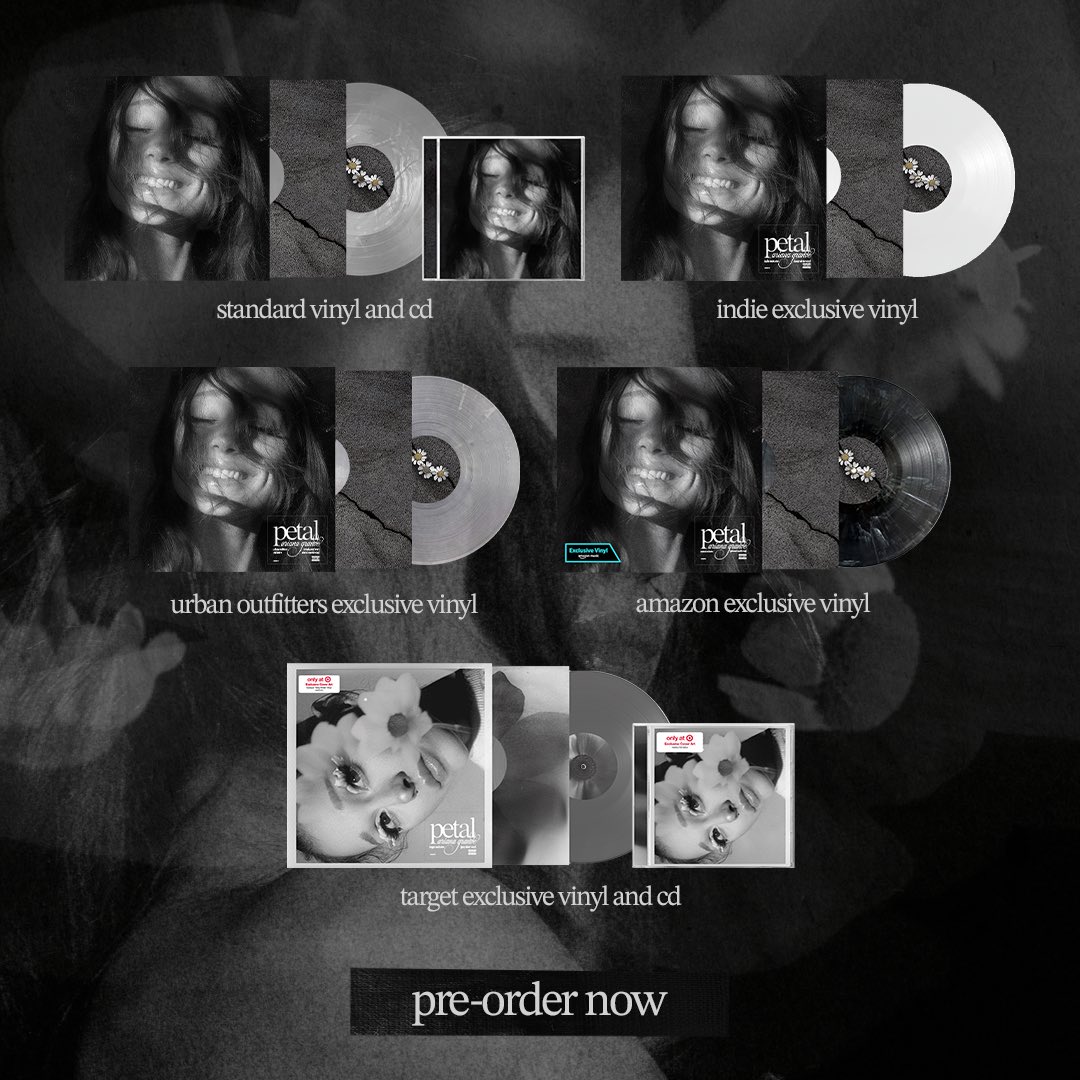 petal . ꕤ ｡  ˚⋆  the variants
available for preorder now 
arianagrande.lnk.to/petal