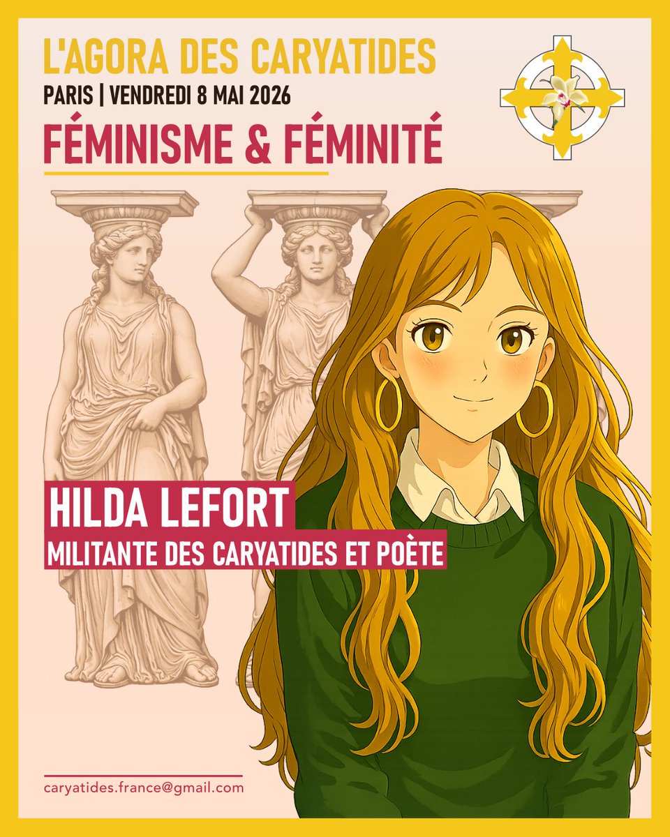 Inscrivez-vous et venez rencontrer <a href="/Hilda_Lefort/">Hilda Lefort</a> à notre Agora ! 

form.jotform.com/260962845958374

#LesCaryatides #Féminisme #Féminité #Nationalisme