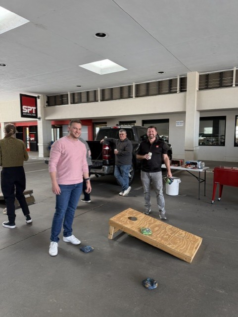 SPTarch's tweet photo. We wrapped up the week with a little friendly competition at our company cornhole tournament this past Friday! The afternoon was filled with great games and plenty of laughs. It’s always a win when we can step away from our desks and spend time connecting as a team. https://t.co/Npjnmudr2F
