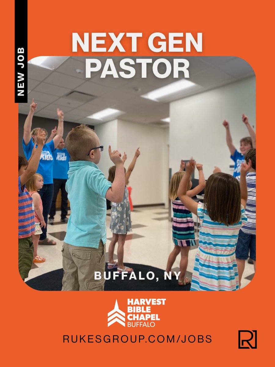 RukesGroup's tweet photo. Harvest Bible Chapel Buffalo is seeking a Next Gen Pastor to lead children, students, and young adults in growing their faith and following Christ.

🔗 For additional info and to apply directly: https://t.co/AAretpEYsK
#nextgenpastor #churchjobs #churchstaffing https://t.co/AgVAfWWte0