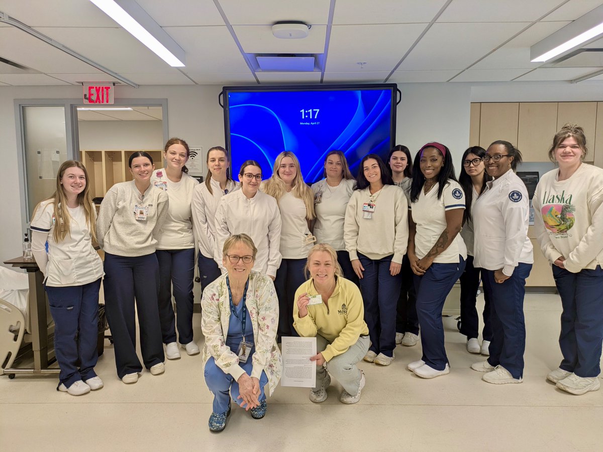 mariacollege's tweet photo. The power of nursing starts in the classroom. During #NursesWeek, we surprised 26 faculty with DAISY pins, nominated by students for inspiring the next generation every day. Who will win? Find out May 17 at the Nurse Pinning Ceremony @SPACsaratoga @NurseDotOrg @capregchamber https://t.co/RfNGHFOfpV