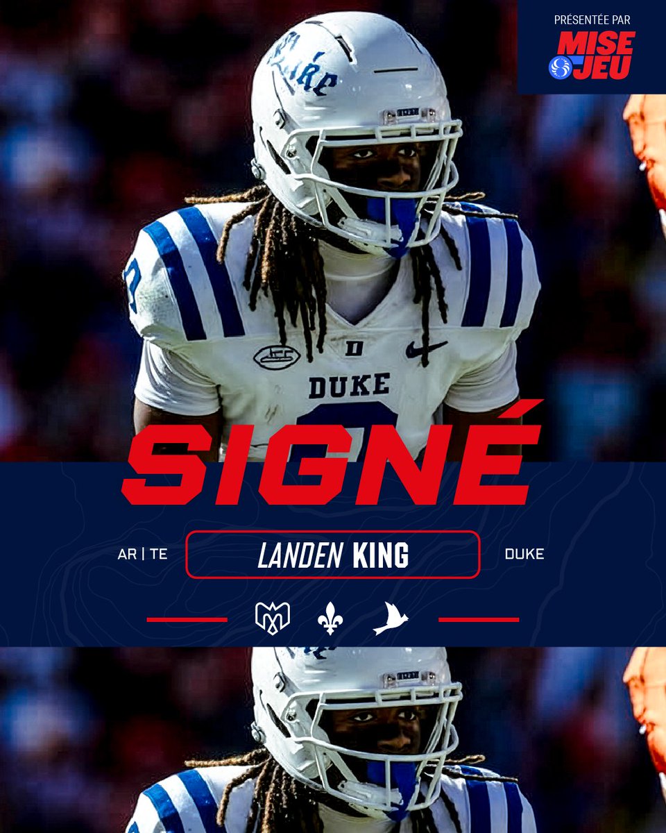 MTLAlouettes's tweet photo. 🔥😎🤝

We’ve also signed Landen King (TE), Tsion Nunnally (WR, Mark Petry (OL) and Jack Burgess (P). 

📝 https://t.co/wUkMskozcb

#Alouettes | Presented by @miseojeu https://t.co/BH9NhKokN2