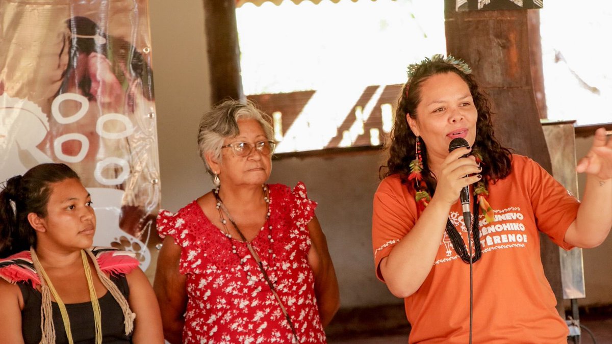 cti_indigenismo's tweet photo. A IV Assembleia das Mulheres Terena reuniu lideranças, jovens e anciãs de Mato Grosso do Sul na aldeia Brejão, em Nioaque (MS). O encontro fortaleceu a união das mulheres na defesa de direitos e dos territórios. https://t.co/qPQFwFm7gc