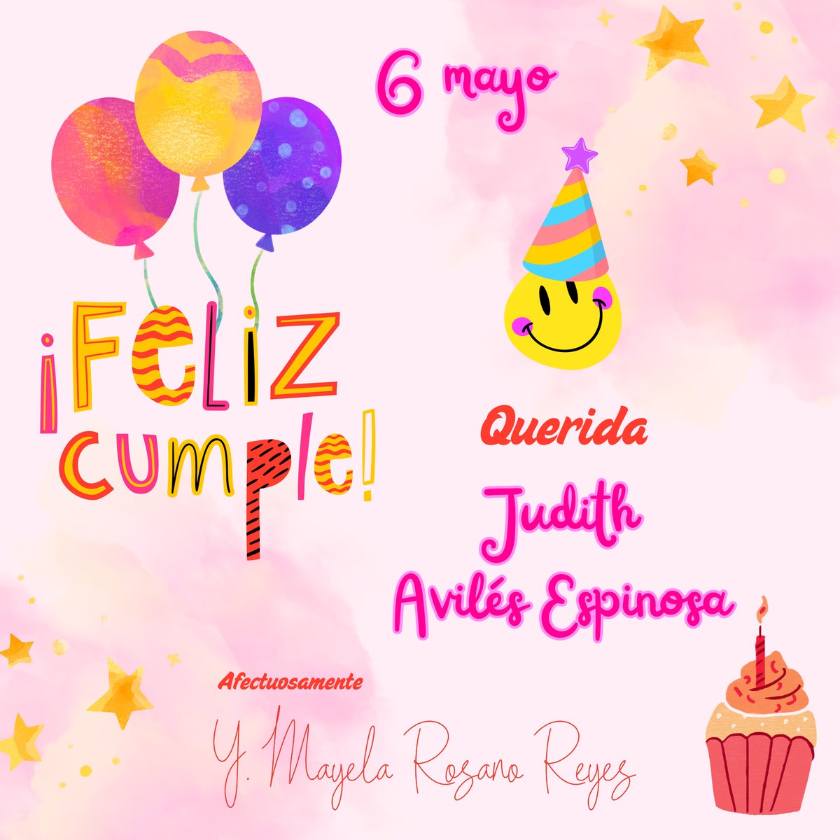 🎂¡Feliz cumpleaños, querida Judith! Que cada paso te acerque a lo que te hace feliz. 🌷