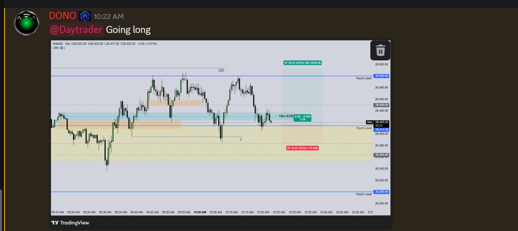DonoCrypto's tweet photo. Another $NQ banger today with being patient to grab longs. 100+ pts again. https://t.co/fNOwSVQaqp