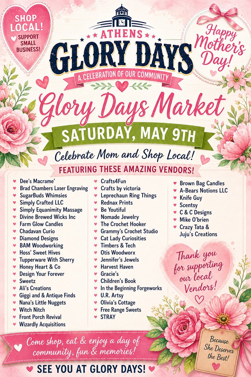dmddeb's tweet photo. This Sat., I'll be in Athens, IL for their Glory Days Celebration, autographing copies of my picture books, The Memory Jar, Cows Can't Be Clowns, and Grandpa's Barn. There will be 50+ vendors! Lots of fun activities are planned for that day for the whole family. Come see! https://t.co/rMMQZJPmXr