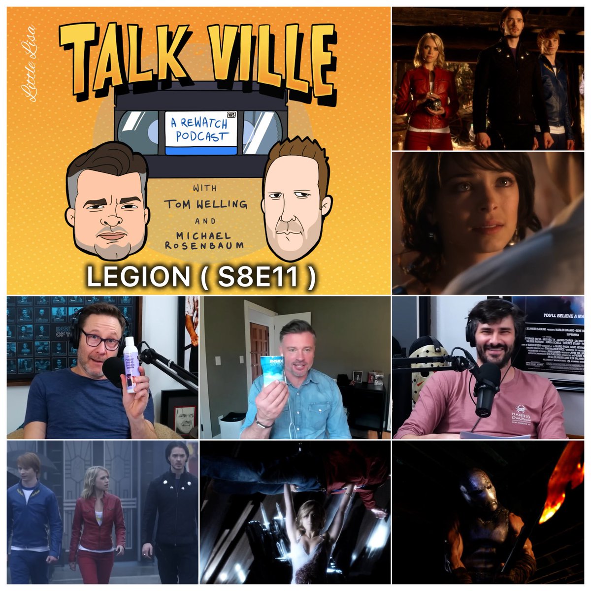 LittleLisa24's tweet photo. Happy TALK VILLE Wednesday 🧡

NEW EPISODE of @TalkVillePod with Tom Welling, @michaelrosenbum and @TellezRyan is now out 🧡 

Listen to LEGION ( S8E11 ) available now on all podcast platforms and in video on YouTube. 
👉 https://t.co/JQucW5dSWZ
📺: https://t.co/963eqK3jgG https://t.co/fpUVb7RuYh