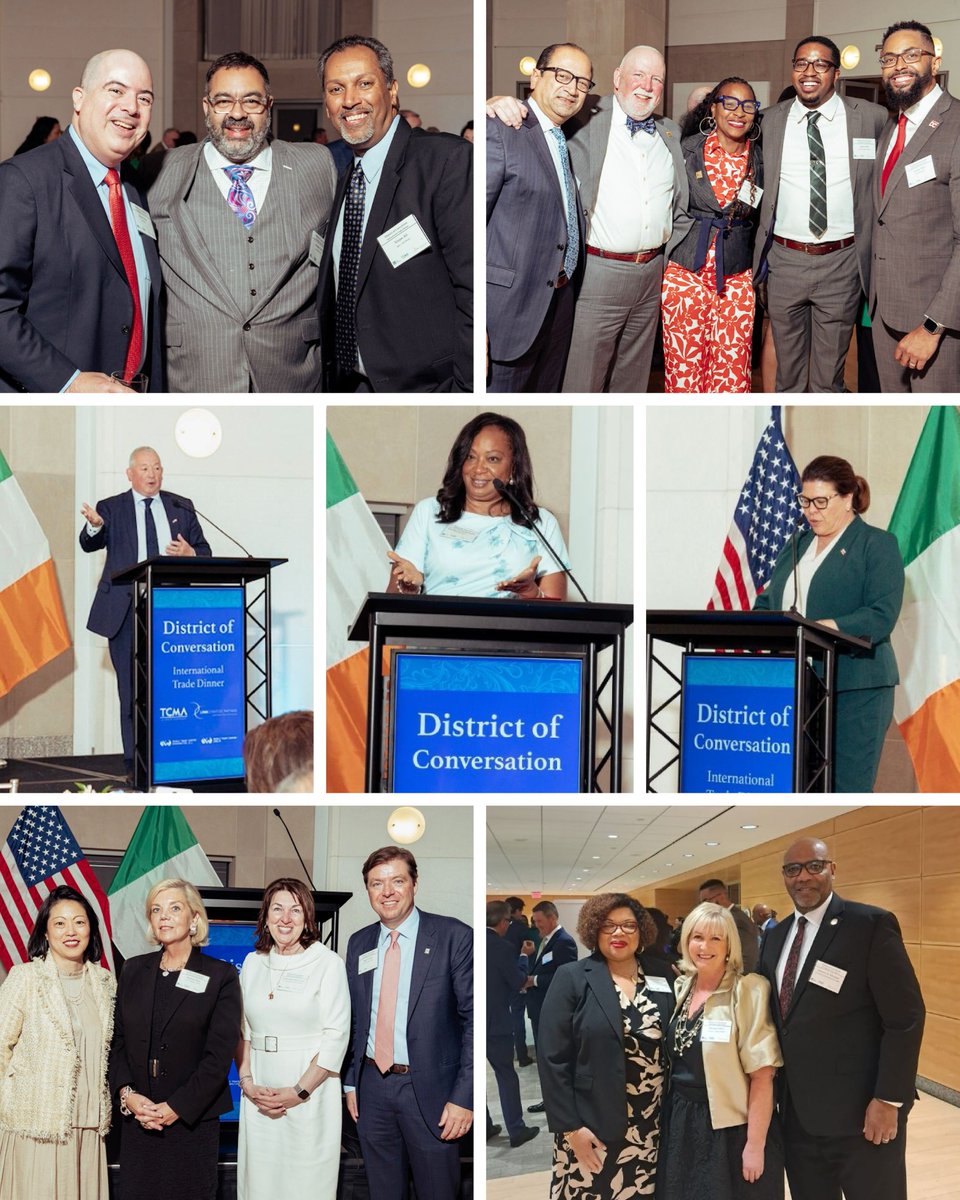 LINKstrategic's tweet photo. @LINKstrategic and TCMA for @ReaganITCDC and in partnership with Nina Albert, @DMPEDDC, had the honor of hosting the dynamic District of Conversation International Trade Dinner. Together, we welcomed more than 130 leaders from across the District, the country, and around the world. 
 
The evening’s hosts, @DCMichaelA, @CEOJohnPDrew, and @JamalHoltz, complimented by the #RRBITC’s culinary team, set the stage for a balanced and brilliantly crafted guest experience—making it more you’re your typical DC gathering. From local changemakers to global executives, the evening’s stunning setting and engaging format offered shared dialogue and candid conversations ensuring that guests left with new relationships that could fuel real economic growth and international collaboration.  
 
For the dinner, we were especially honored to welcome the distinguished Ireland Gateway to Europe delegation escorted by @DublinWTC in coordination with World Trade Center Washington, DC, whose presence underscores the strength and importance of cross-border partnerships and exemplifies the power of programs like the DC’s Global Soft Landing 
 
Today, we are grateful and still recounting the moments from this special evening.  A night where conversations turned into connections, and connections into lasting impact. 
 
#DistrictOfConversation #InternationalTrade #GlobalPartnerships #DCEconomy