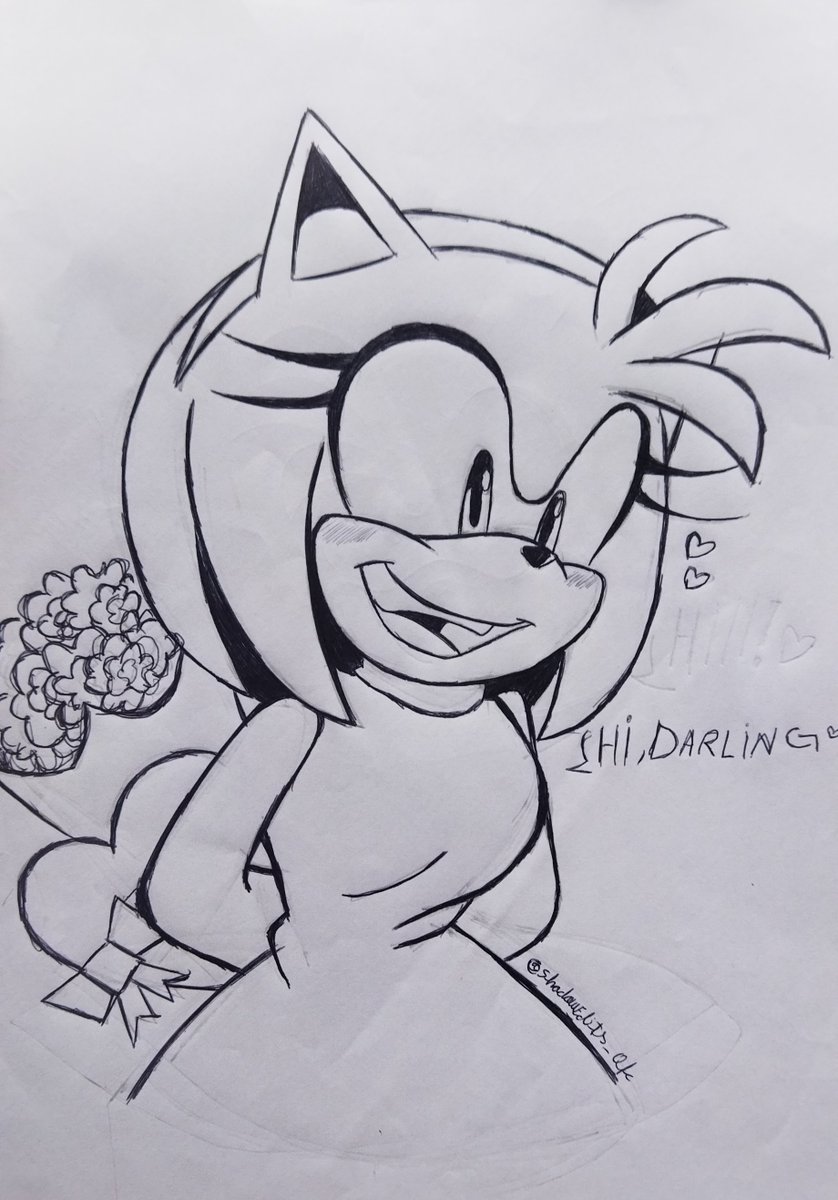 ShadowEditsOfc's tweet photo. I just wanted to post this drawing I made for Valentine's Day. 
#fyp #amyrose #sonic #art https://t.co/74NMK3dcVz
