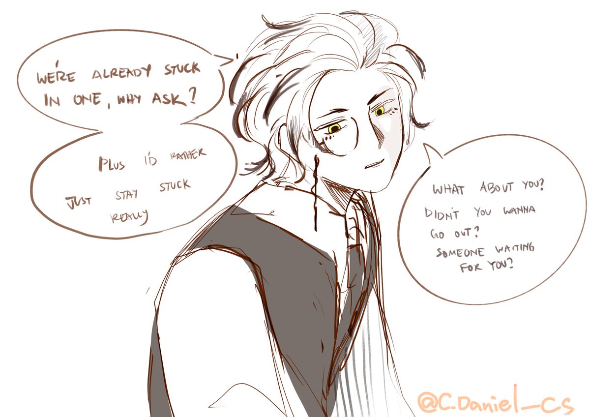 CDaniel_cs's tweet photo. Oc sketches 
Story about them in a dream realm or smth :V

Random convo that came to mind 

#fyp #oc #sketch #art #digitalart https://t.co/uPmGirxOHZ