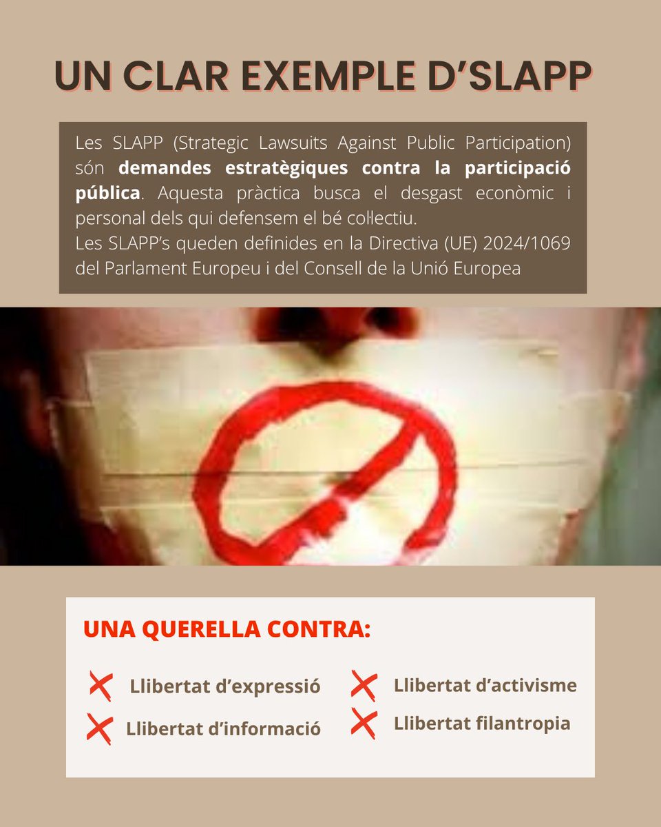 ❌L'empresa de residus Griñó Ecològic SA ha presentat una querella contra l'ecologisme i el periodisme d'investigació del Camp de Tarragona.

Llegeix la notícia a gepec.cat/rebem-una-quer…