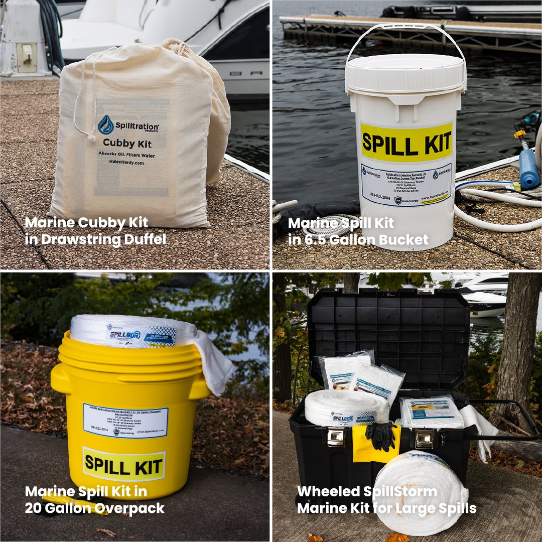 HalenHardy's tweet photo. ⚓ Getting your boat ready for summer? Don’t forget the spill kit.

A drip here, a little oily bilge water there, or a leak at the dock — it happens. From compact onboard kits to weatherproof kits for the marina, Spilltration® Marine Kits help you clean it up fast.

https://t.co/pW5FRHjZdO

#MarineSpillKit #BoatLife #HaleYes