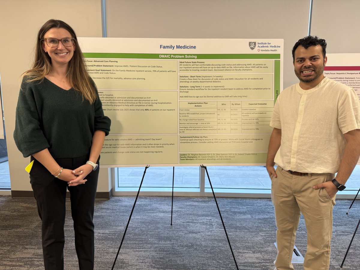 CAMCFamMedIAM's tweet photo. On Monday, Vandalia Health CAMC Family Medicine residents presented to colleagues and leadership at the CAMC Institute for Academic Medicine's Quality Improvement Symposium. https://t.co/CjfjN9psMH