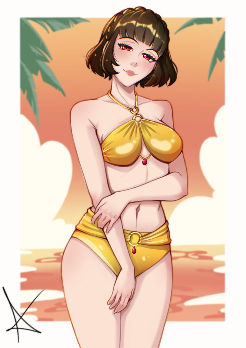 Golden week 2026 is ending, hope there's still a bit of time and space for Makoto chilling at the golden hour!

It was fun to draw my first gw art, I've done my best for something cute and I hope you will enjoy💕