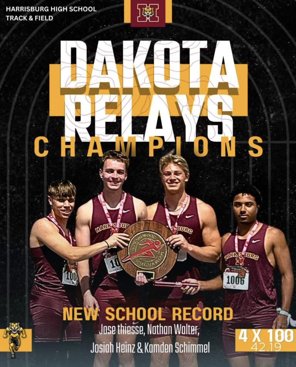 JosiahHeinz57's tweet photo. Always fun to compete at Howard Wood Relays! @JaseThiesse @KamdenSchimmel8 @nwc_fb @HarrTigerTrack https://t.co/nwsJ05jlFa