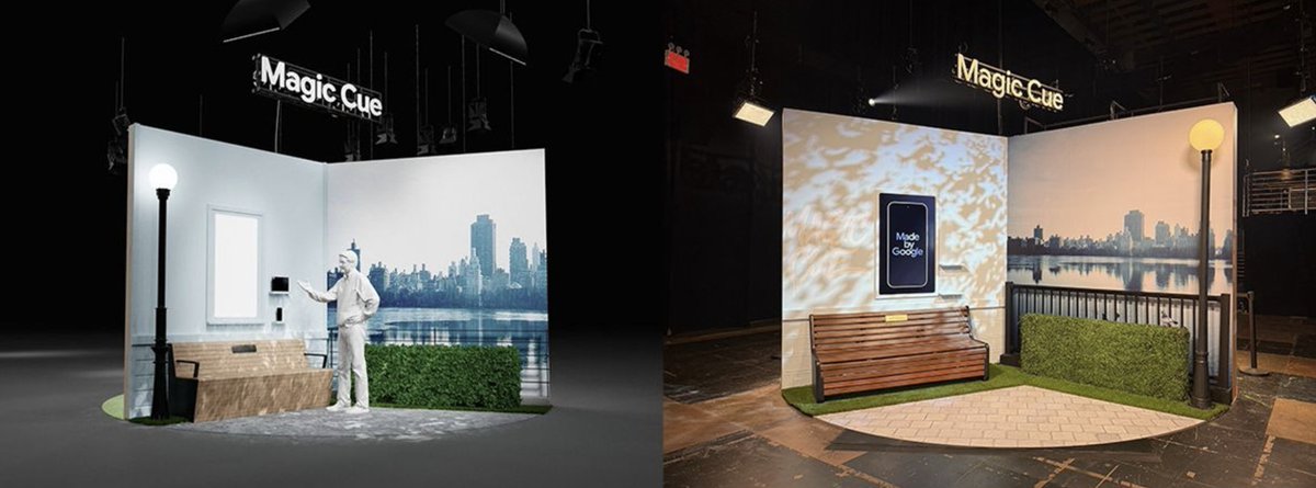 PinkSparrow_'s tweet photo. From the render to the room. TBT to building Made by Google 2025 with @MediaMonks. 🐦 #MadeByGoogle https://t.co/Zzp6BdejBB
