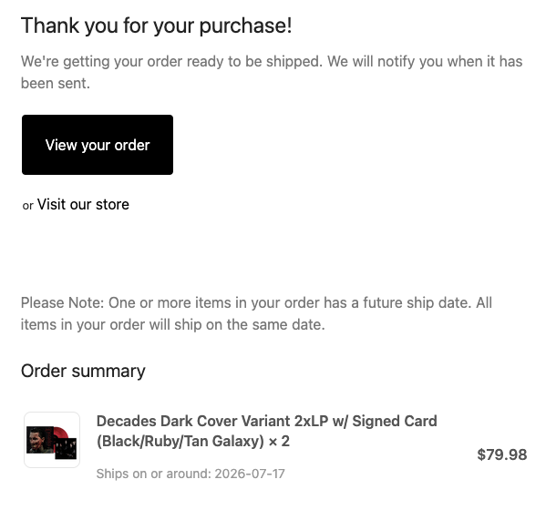 TherealHTP's tweet photo. Just secured the new @MIWband  vinyl and that was the fastest pre-order I've ever done 🤘🔥 Quick question for the band: will the Disguise vinyl ever get a repress? It's so hard to find and I'd love to finally get my hands on it! 🖤💿
@ChrisMotionless 
#MotionlessInWhite #MIW https://t.co/vmfIoaV9mZ