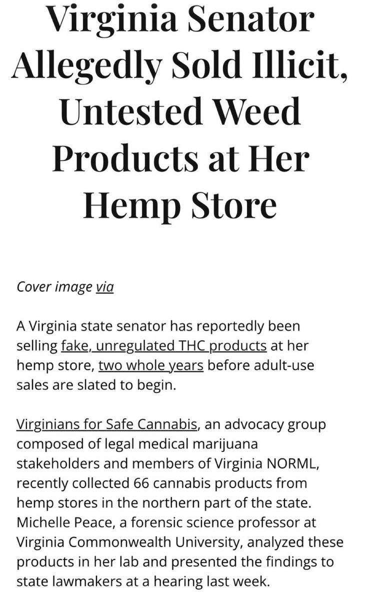 SteveGuest's tweet photo. @BillMelugin_ @FoxNews Can’t say there weren’t signs all over the place. 

Louise Lucas is an illicit drug dealer. https://t.co/Hej9L0rUoR